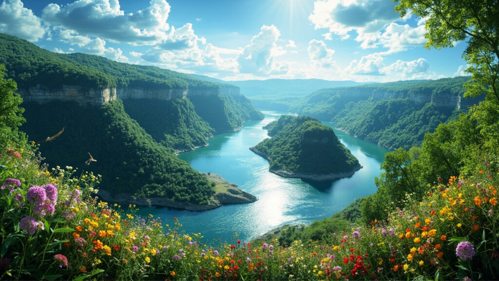 Panorama du méandre de queuille : nature et aventure au rendez-vous