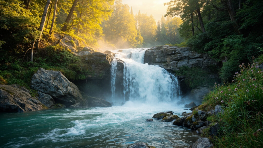 La cascade de la lance à colmars-les-alpes