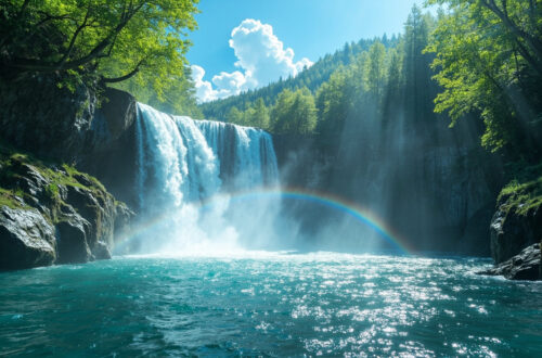 La cascade de la lance à colmars-les-alpes