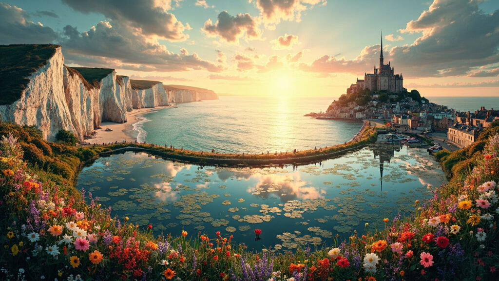 Les plus beaux coins de normandie : étretat, giverny, honfleur et le mont-saint-michel