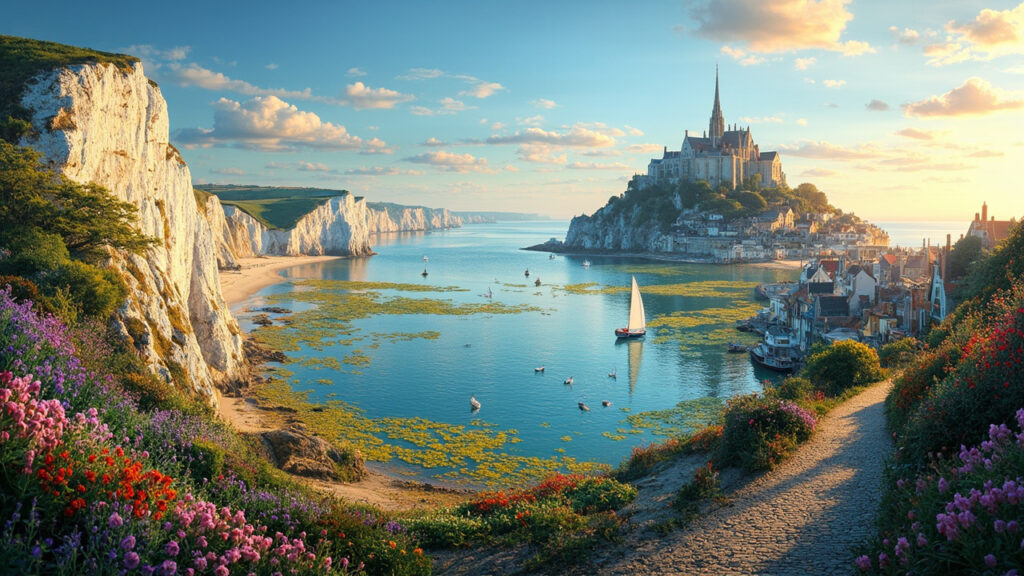 Les plus beaux coins de normandie : étretat, giverny, honfleur et le mont-saint-michel