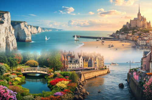 Les plus beaux coins de normandie : étretat, giverny, honfleur et le mont-saint-michel